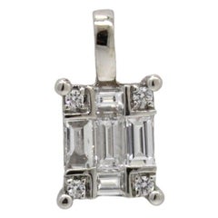 18 Karat Weißgold-Diamant-Anhänger – eine zarte Note von Glamour