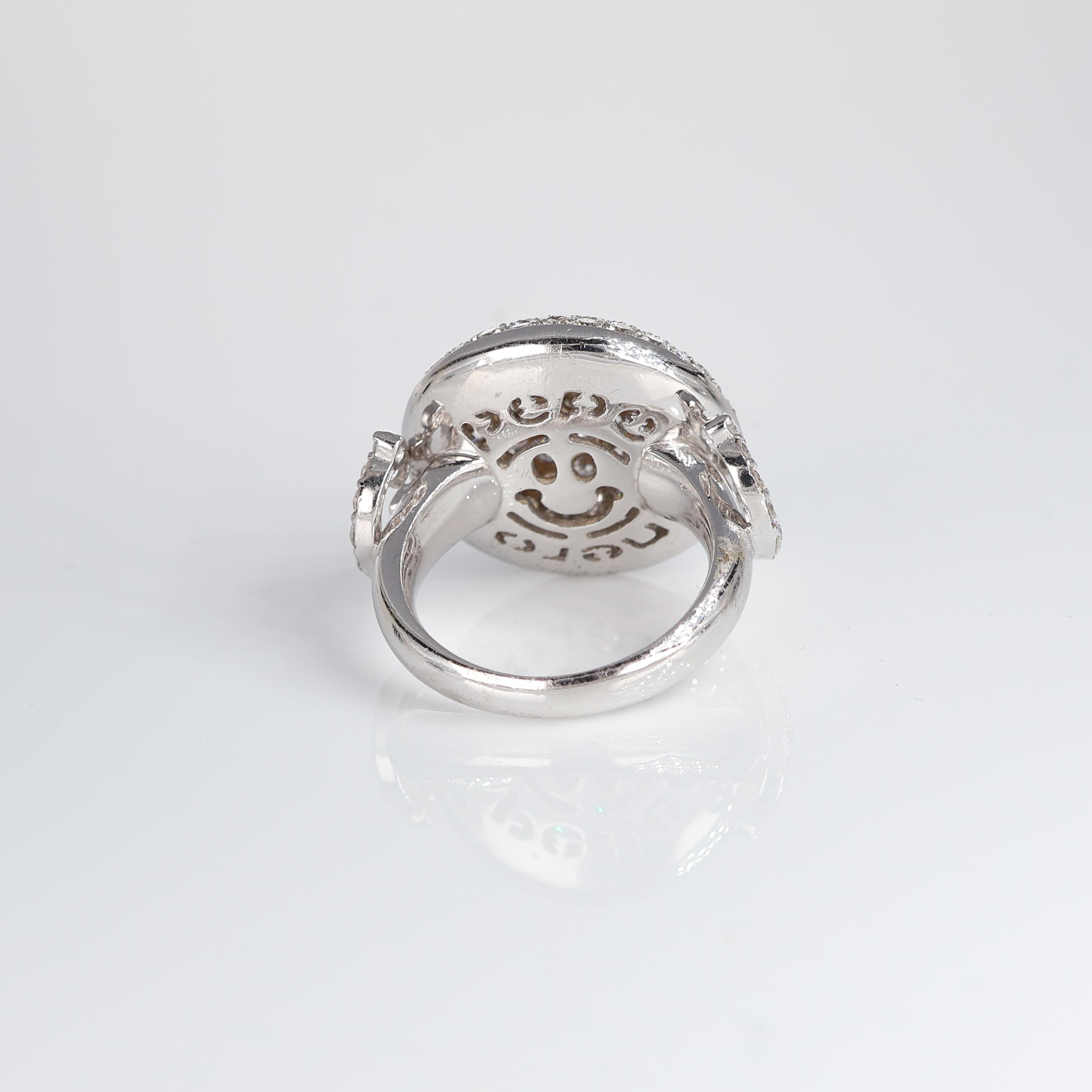 Women's or Men's 18k White Gold 