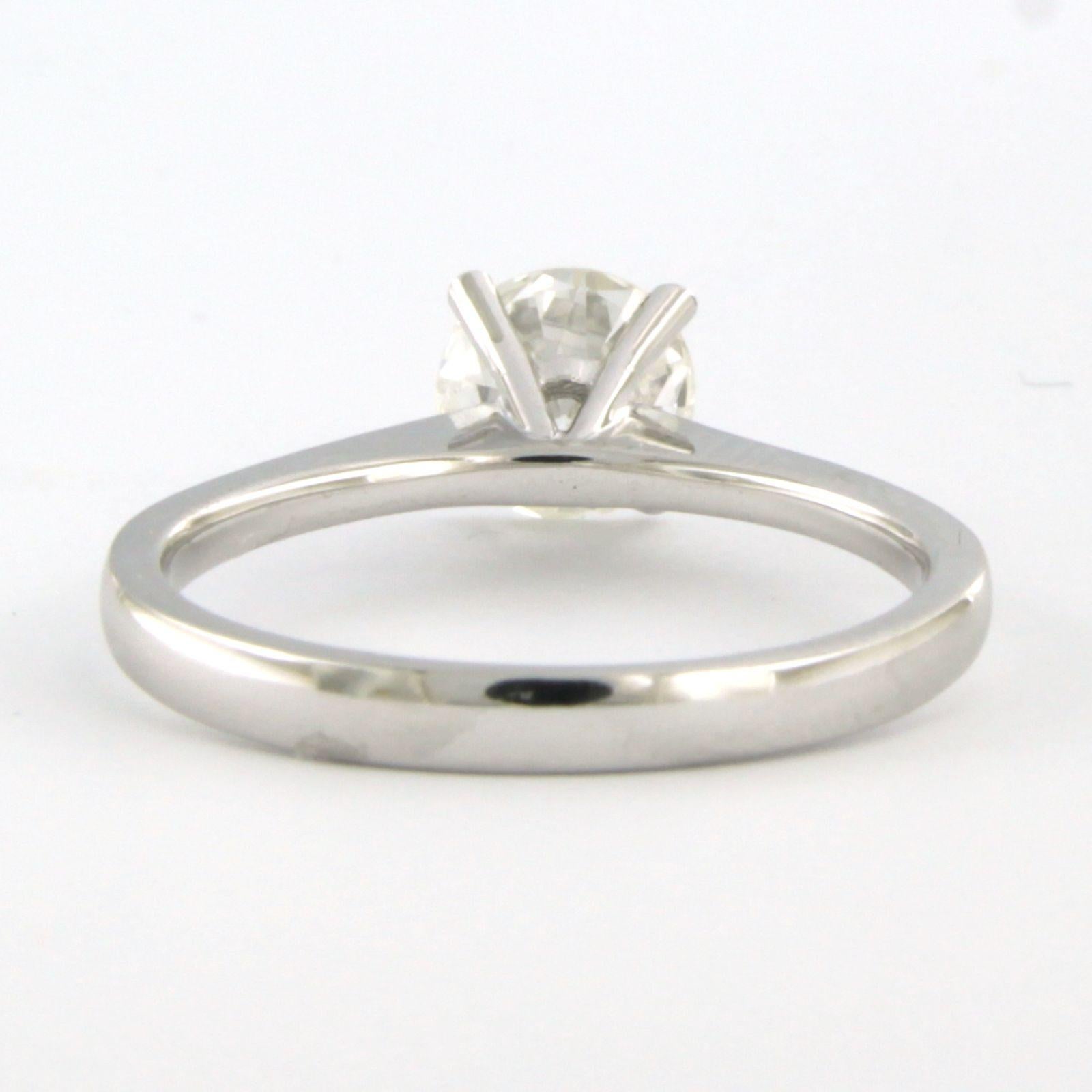 18 Karat Weißgold Solitär-Ring mit HRD-zertifiziertem Diamant 1,05 Karat F P1 Damen im Angebot