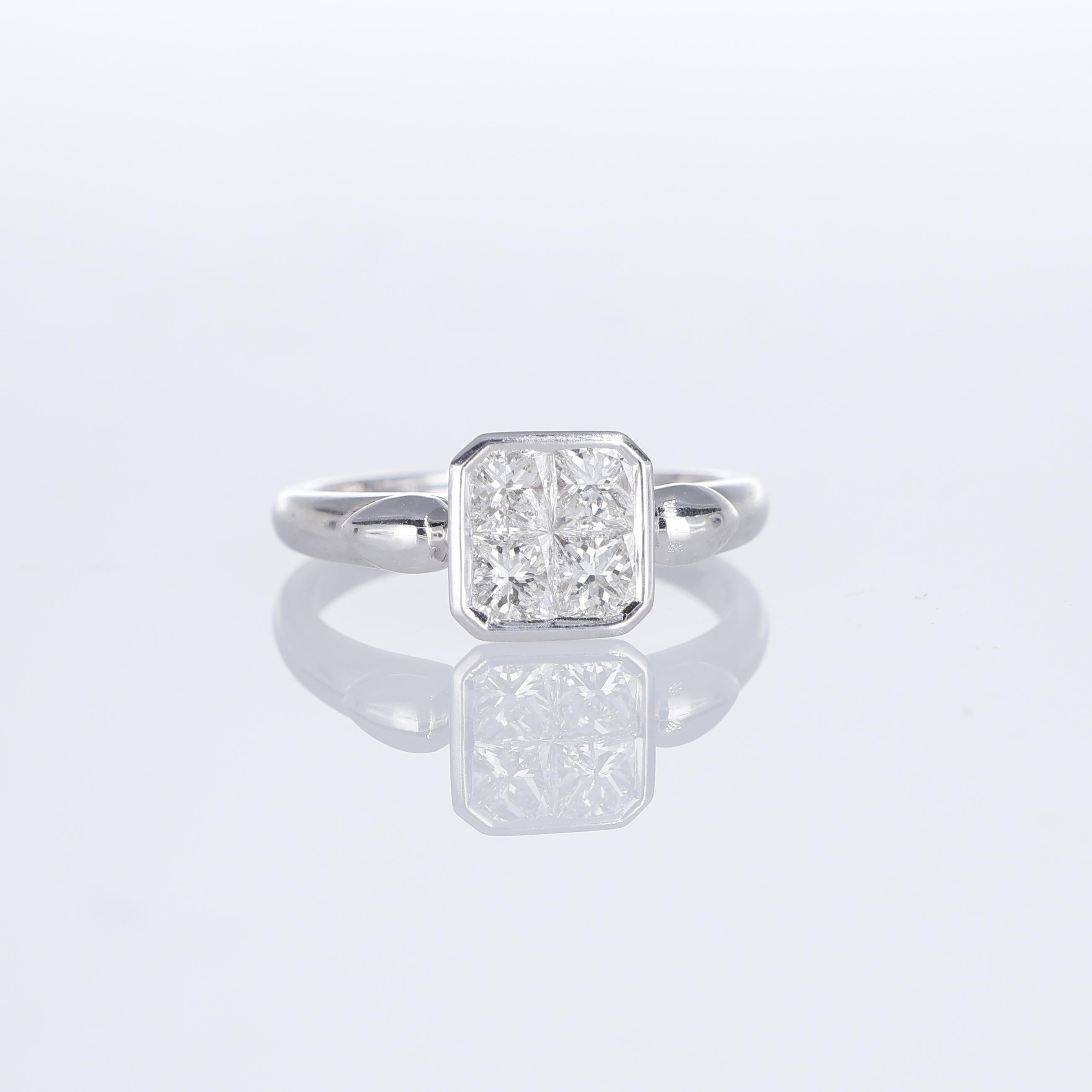IMPORTANT NOTE:
✔ No additional costs will be added to this order.
✔ Shipping and customs duties are fully covered by us.
--------------------
A sophisticated solitaire ring crafted in 18K white gold, showcasing timeless elegance. The centerpiece