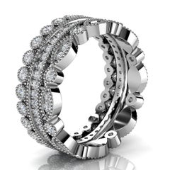 18K White Gold Sophie Antique Diamond Stack Ring '1 Ct. tw'
