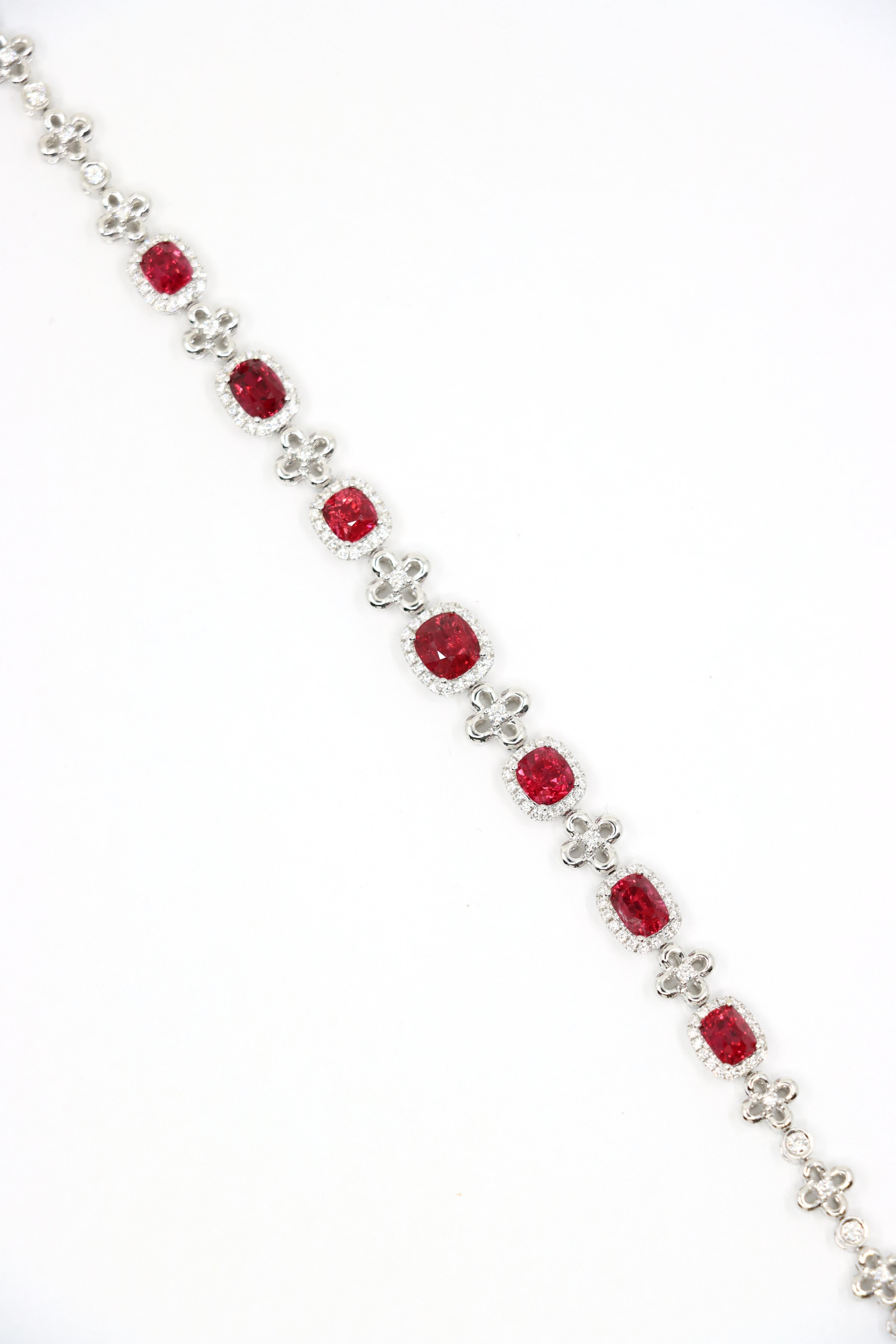 Pulsera Diamante Espinela Oro Blanco 18K en venta 2