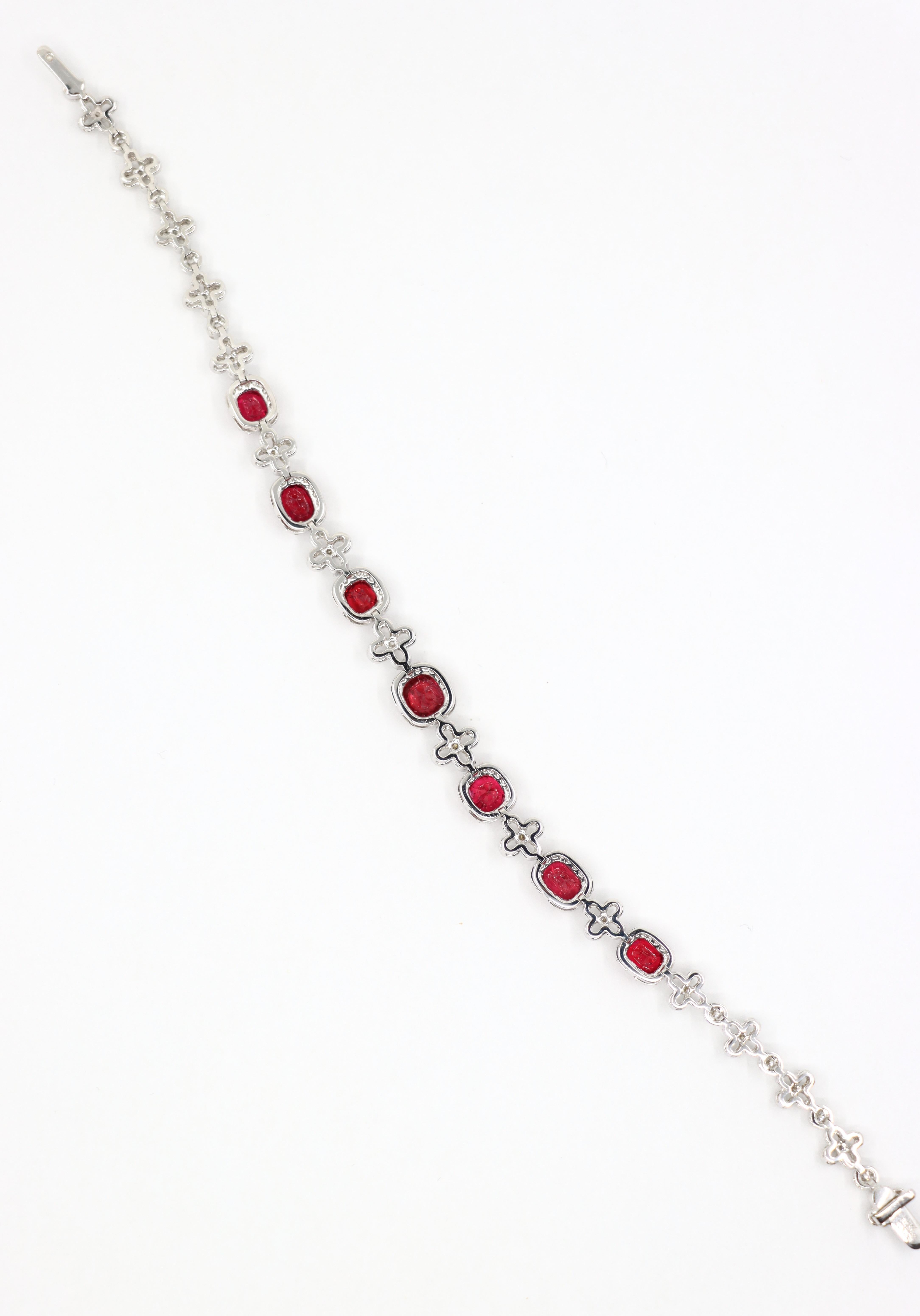 Pulsera Diamante Espinela Oro Blanco 18K en venta 4