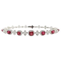 Pulsera Diamante Espinela Oro Blanco 18K