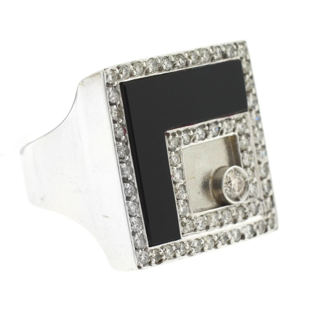 Style - Square Diamond & Onyx Ring
Size - 7
Metal - 18k White Gold
Weight - 11.4 Grams
Stones - Onyx and Diamonds (approx. .80cts)
10316-3mee