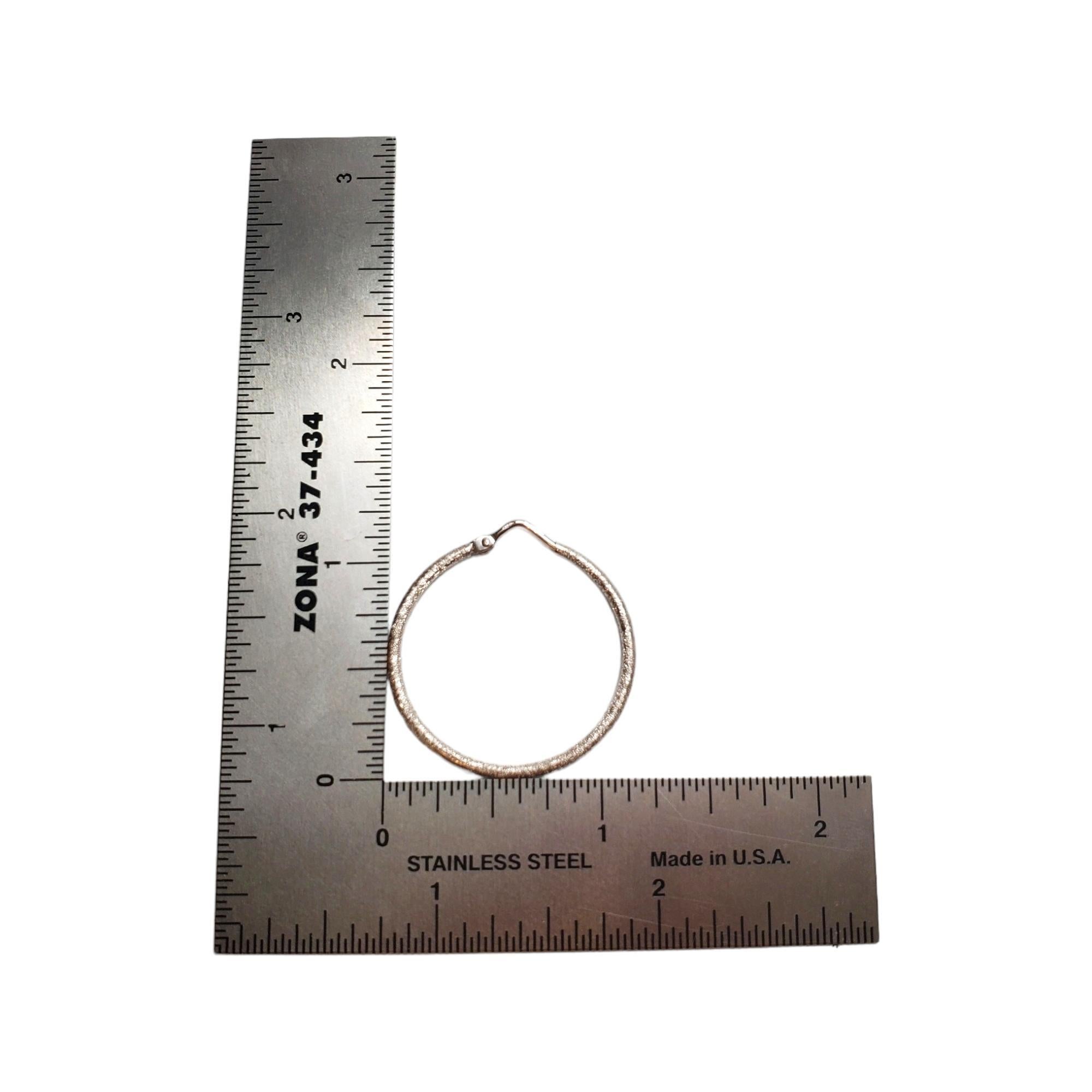 18K White Gold Stardust Hoop Earrings #17722 For Sale 1