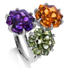 18K White Gold Starfish Claw Cocktail Ring