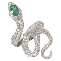 18K Weißgold Statement Schlangenring