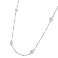 Collar de Diamantes de Estación de Oro Blanco de 18 Quilates '1/3 Quilate