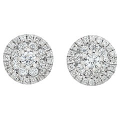 18k White Gold Stud Earrings