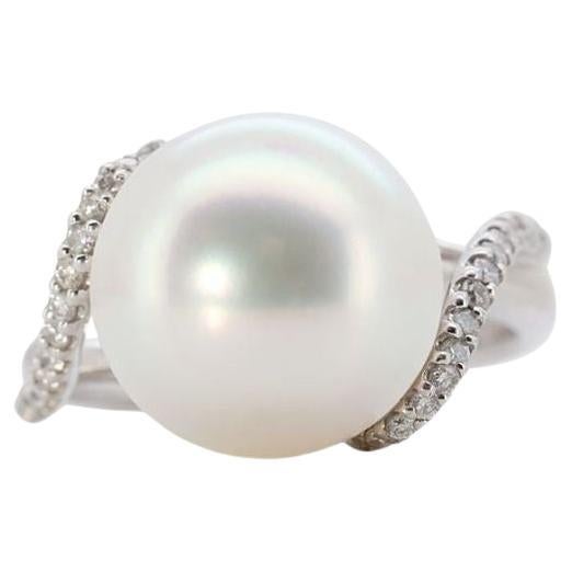 18K White Gold Stunning Pearl Ring For Sale