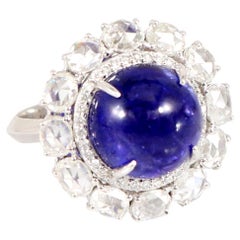 Bague 0208 en or blanc 18 carats avec tanzanite