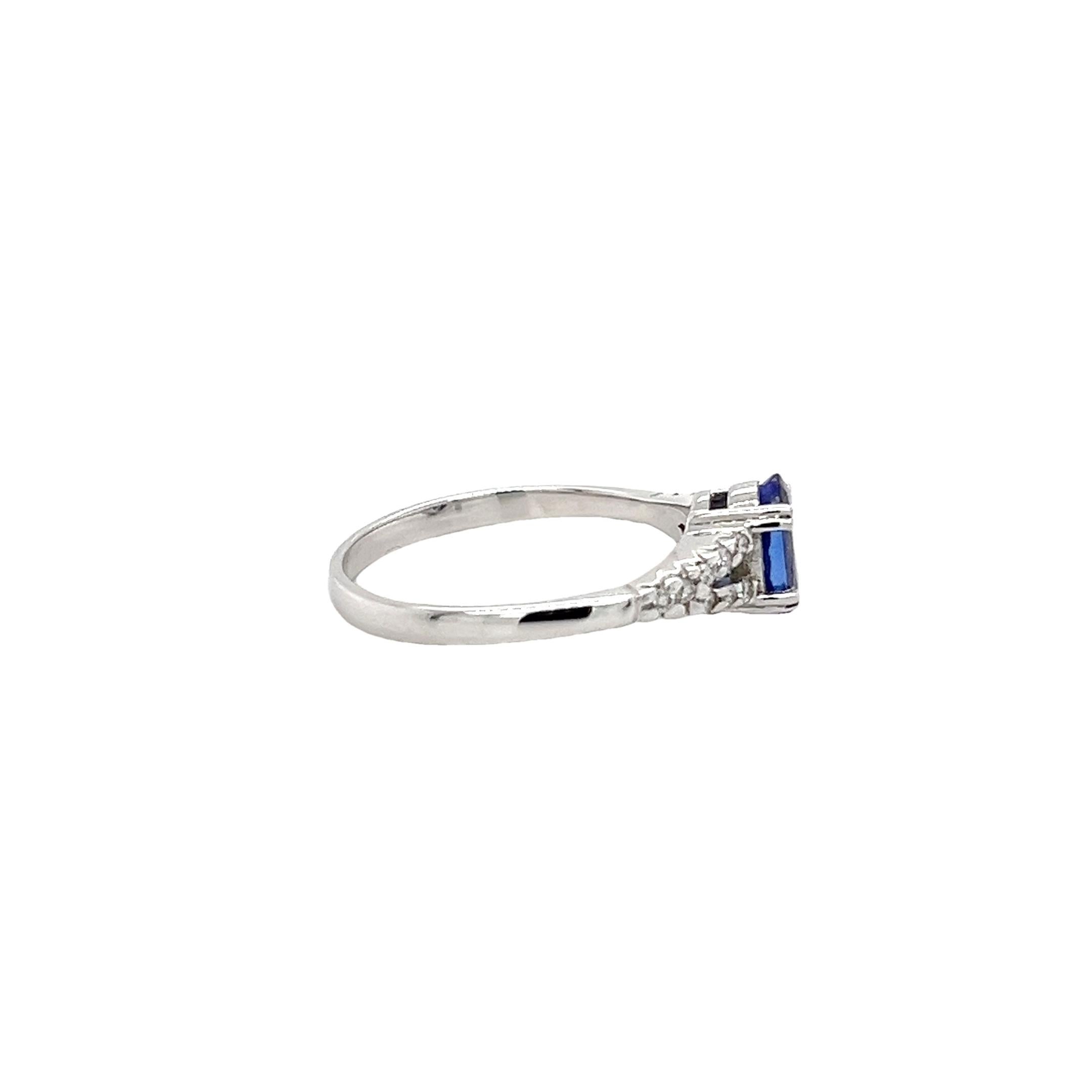18k White Gold Tanzanite Halo Ring For Woman Jewelry 0.75 Cts Gift For