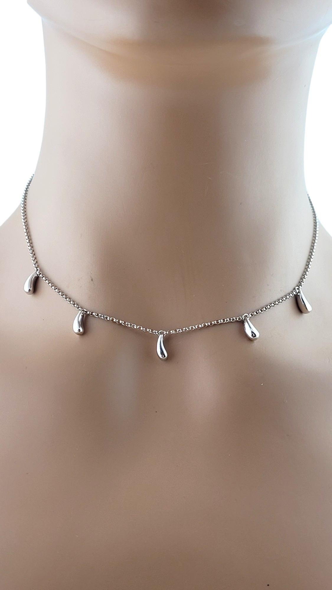 Collar de lágrimas de oro blanco de 18 quilates #18200 en venta 3