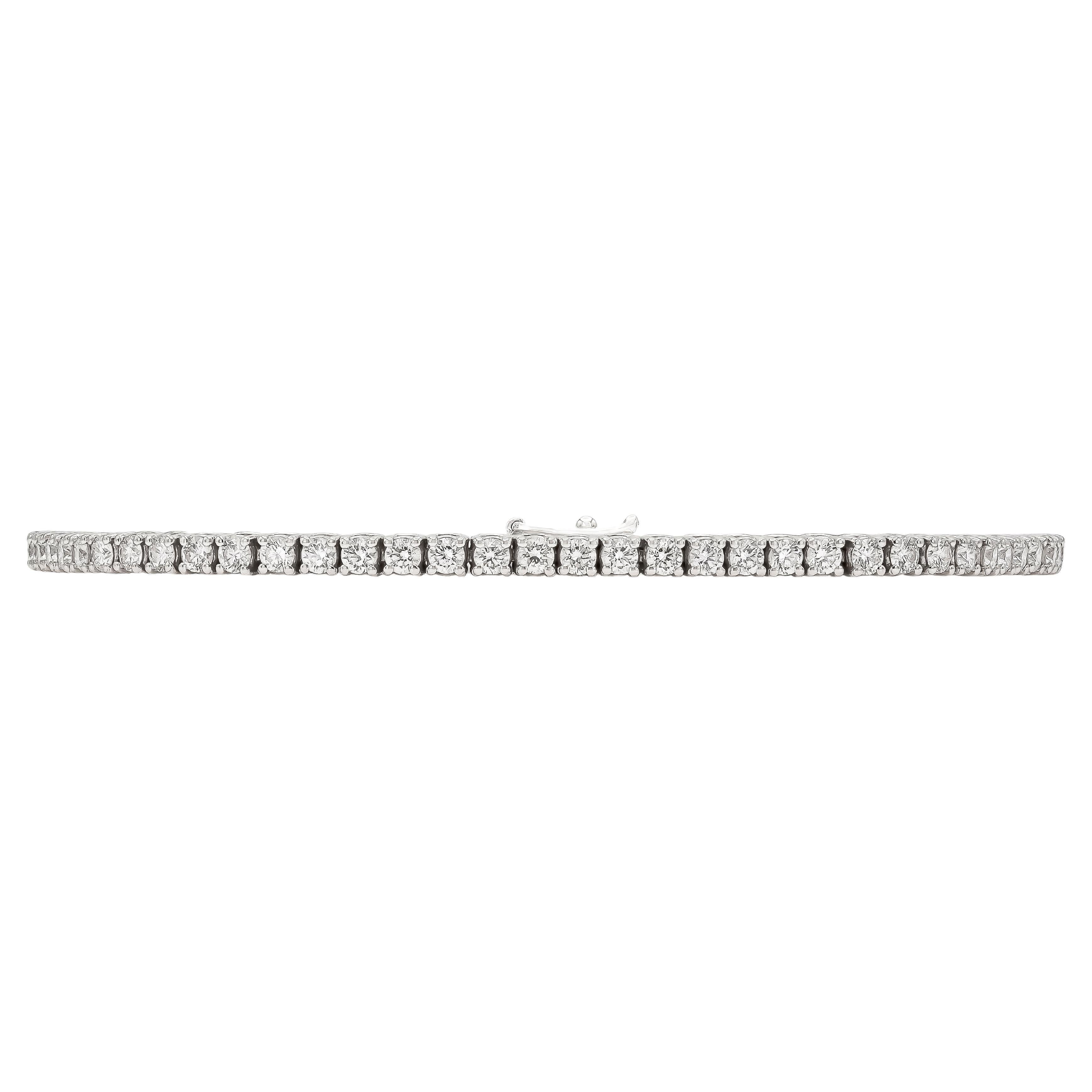 Bracelet tennis en or blanc 18 carats avec diamants de 2,38 carats