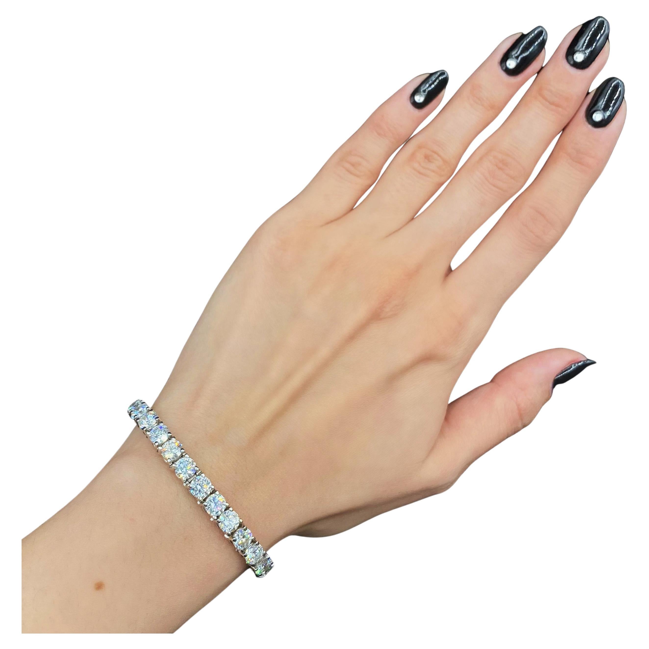 18K WG Spinel Tennis Bracelet For Sale at 1stDibs