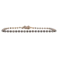 Bracciale tennis in oro bianco 18 carati con diamanti naturali