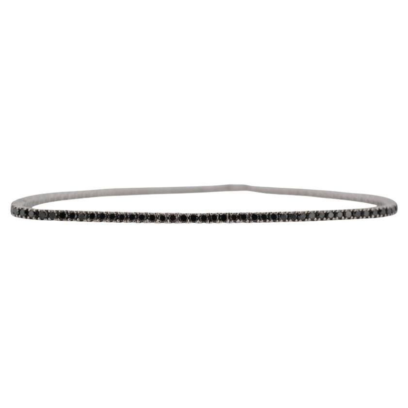 Bracciale tennis in oro bianco 18 carati con diamanti naturali
