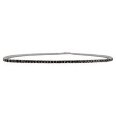 Bracciale tennis in oro bianco 18 carati con diamanti naturali