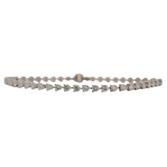 Bracciale tennis in oro bianco 18 carati con diamanti naturali