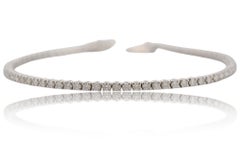 Tennisarmband aus 18 K Weißgold mit natürlichen Diamanten_125760