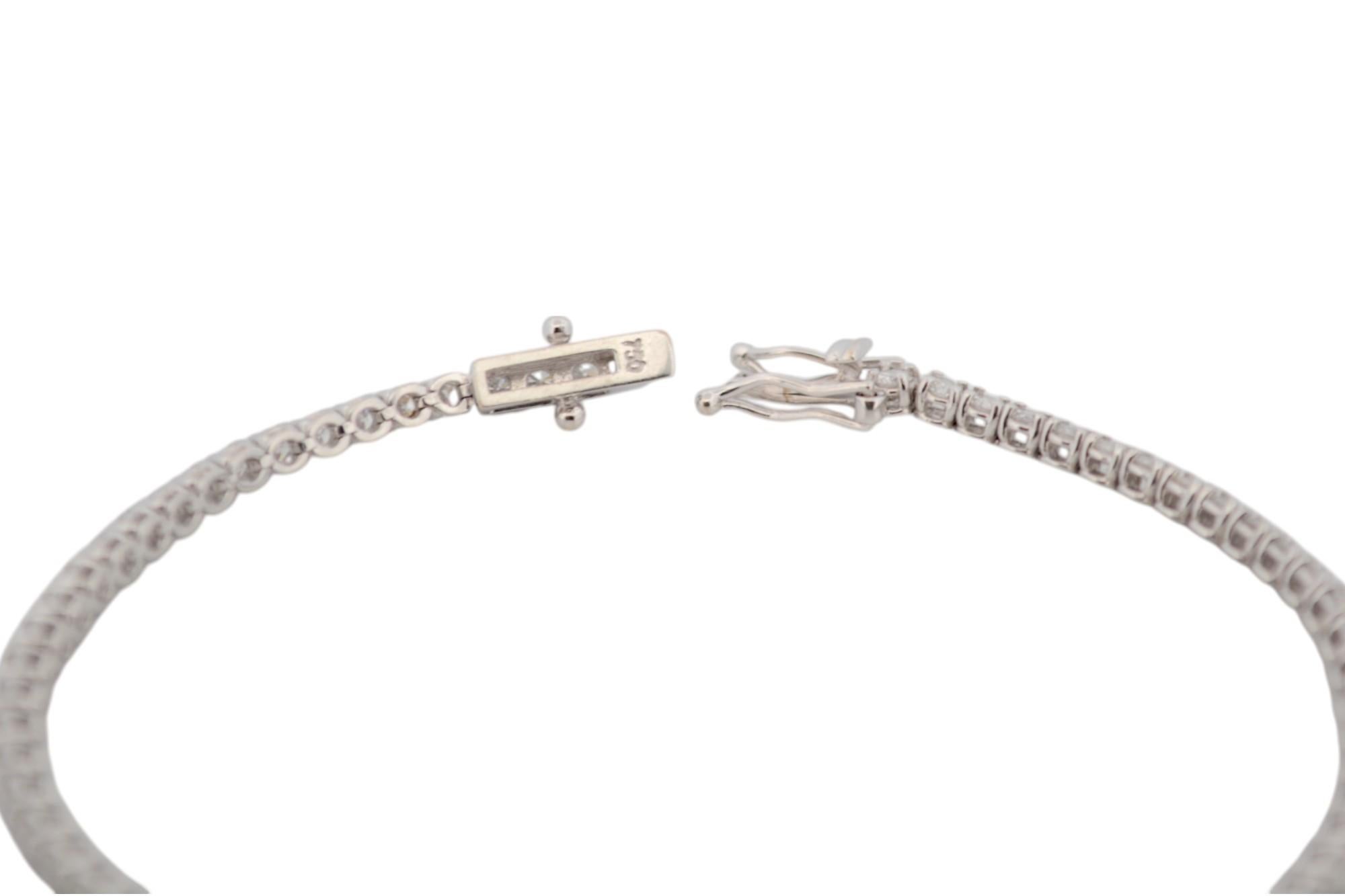 Bracelet de tennis en or blanc 18K avec diamants naturels_125760 Unisexe en vente