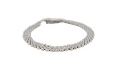 18K Weißgold Tennisarmband mit natürlichen Diamanten_127477