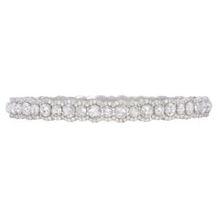 18K White Gold Tennis Bracelet with Rose Cut Diamonds (2.37 Carats)