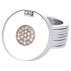 18K White Gold Transformable Ring-Bracelet with Diamond Pavé