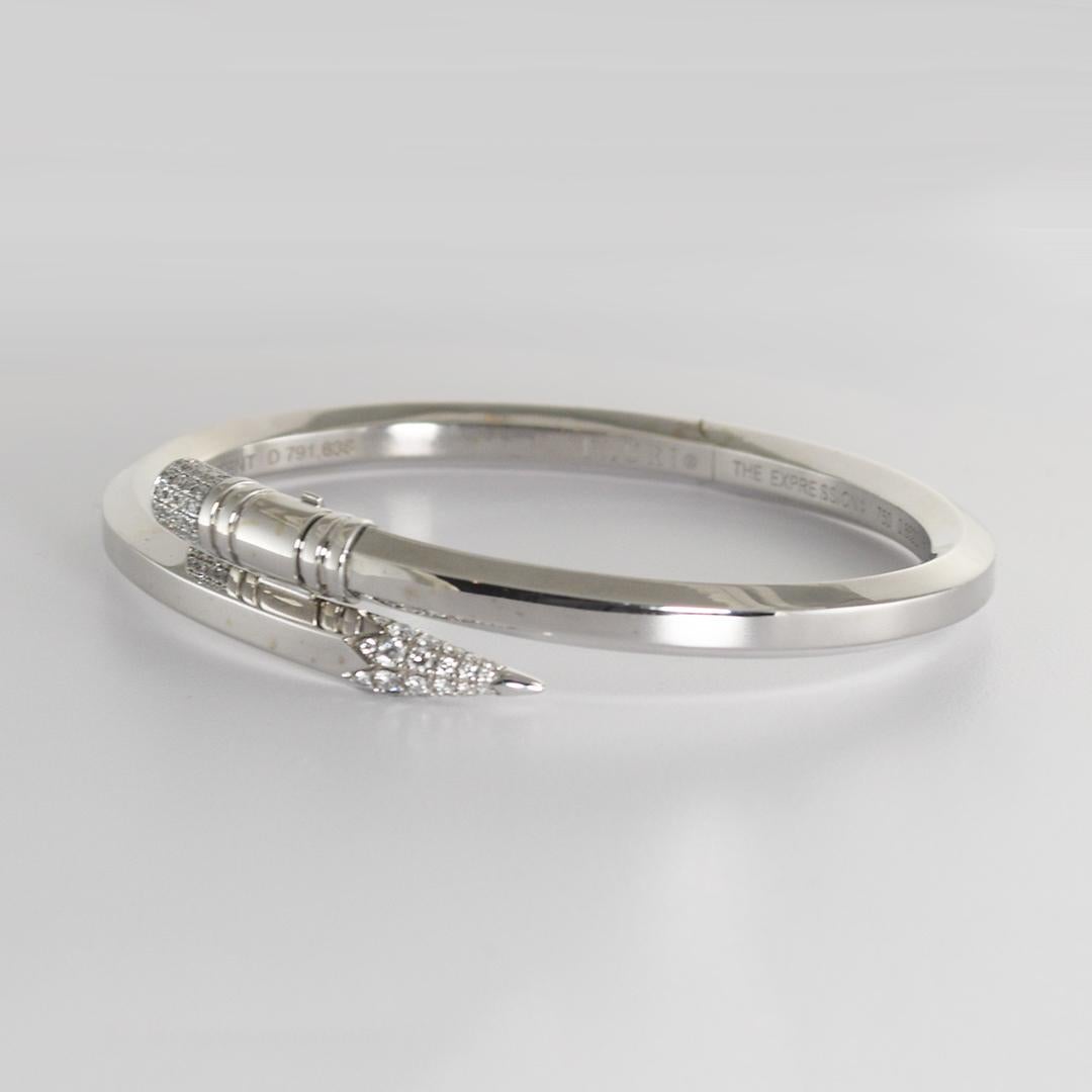 18 Karat Weißgold Tzuri „The Expression“ Diamantarmband für Damen oder Herren im Angebot