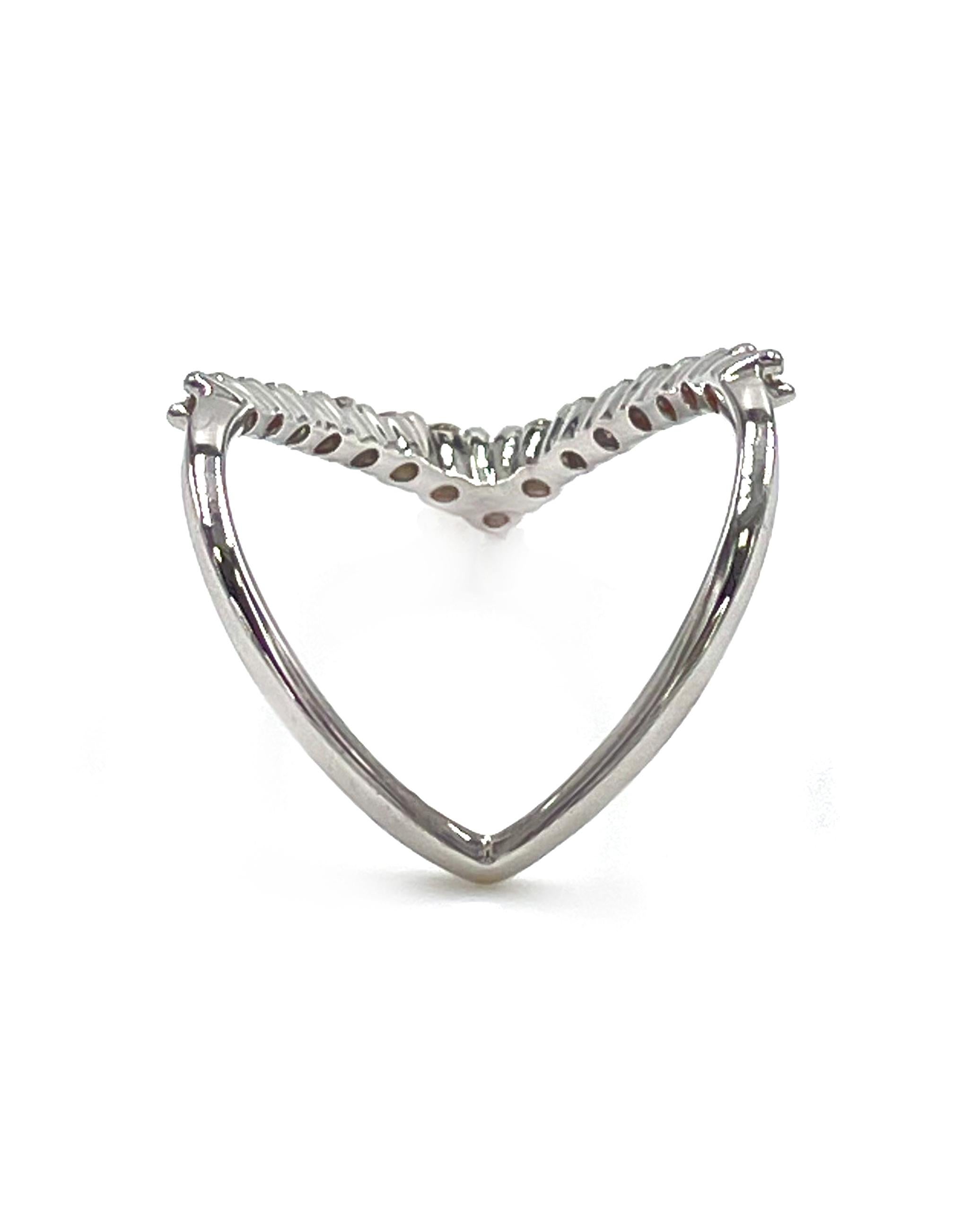 Make a subtle statement with this 18K white gold 