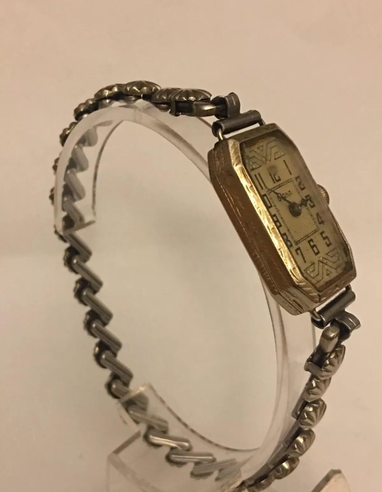 18 Karat White Gold Vintage 1920s Hand-Winding Swiss Made Cocktail Watch 4