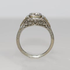 18K White Gold Vintage Diamond Ring 0.30ct