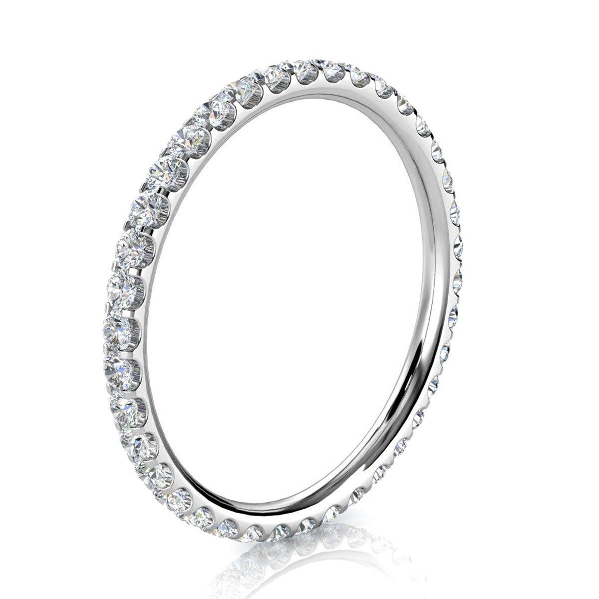For Sale:  18k White Gold Viola Eternity Micro-Prong Diamond Ring '1/2 Ct. tw' 2