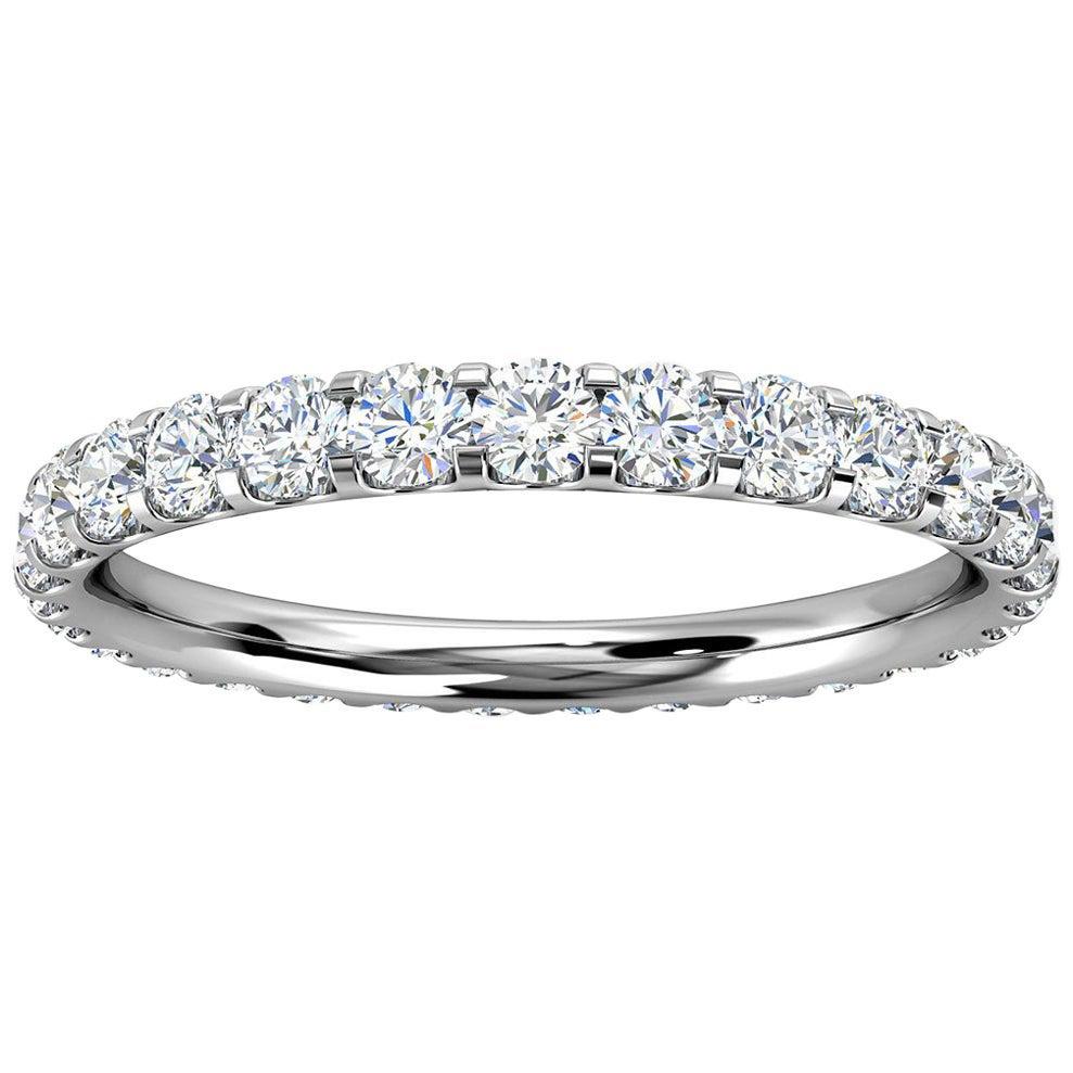 For Sale:  18K White Gold Viola Eternity Micro-Prong Diamond Ring '3/4 Ct. tw'