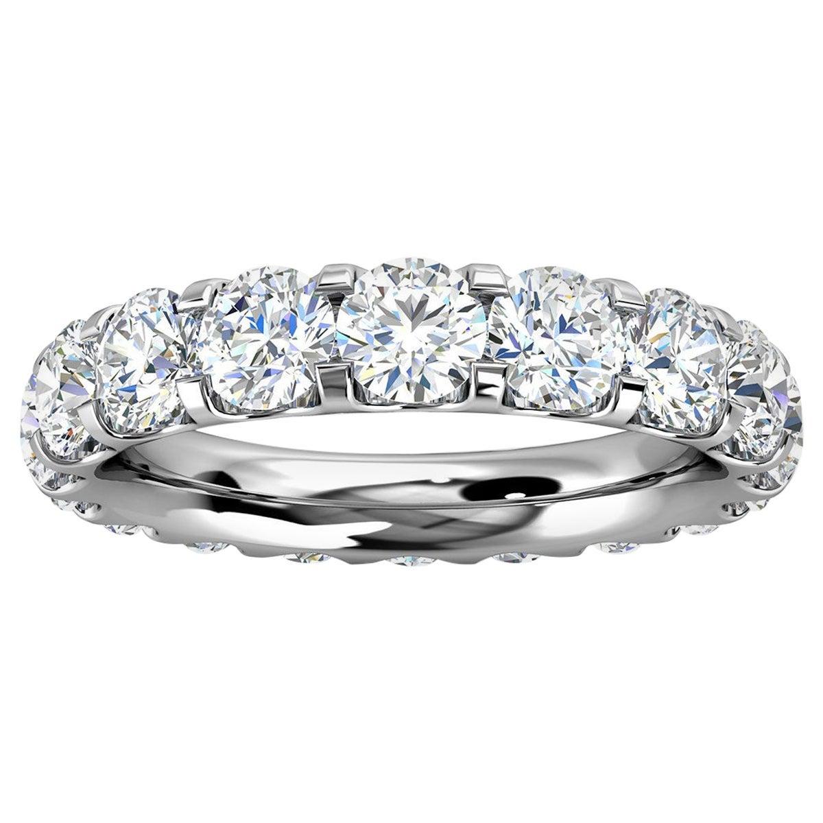18k White Gold Viola Eternity Micro-Prong Diamond Ring '3 Ct. Tw'