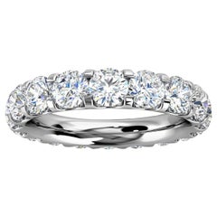 18k White Gold Viola Eternity Micro-Prong Diamond Ring '3 Ct. Tw'