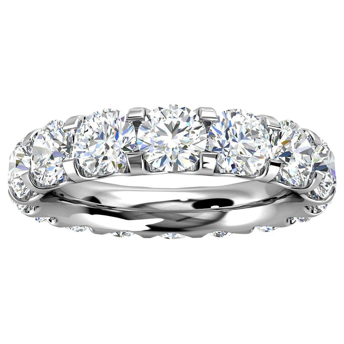 For Sale:  18k White Gold Viola Eternity Micro-Prong Diamond Ring '4 Ct. tw'