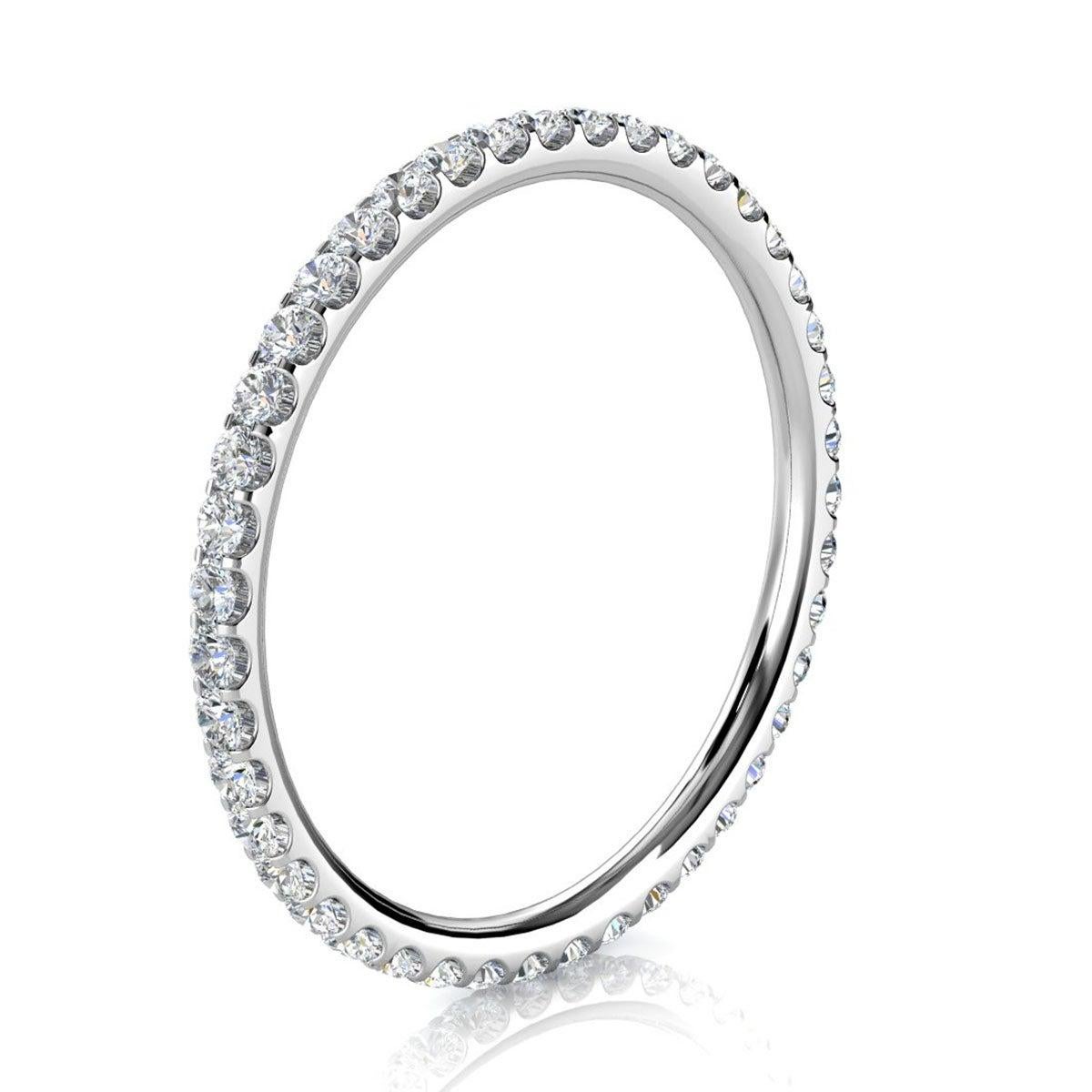 For Sale:  18K White Gold Viola Mini Eternity Micro-Prong Diamond Ring '1/3 Ct. Tw' 2