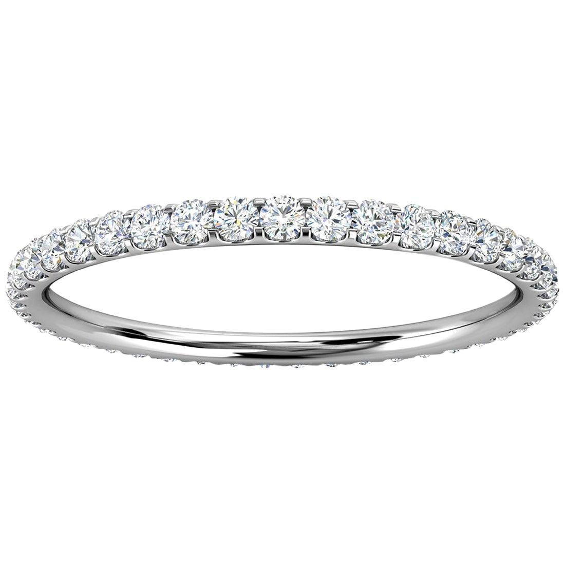 For Sale:  18K White Gold Viola Mini Eternity Micro-Prong Diamond Ring '1/3 Ct. Tw'
