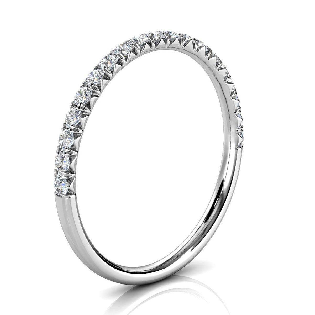 For Sale:  18K White Gold Voyage French Pave Diamond Ring '1/4 Ct. tw' 2