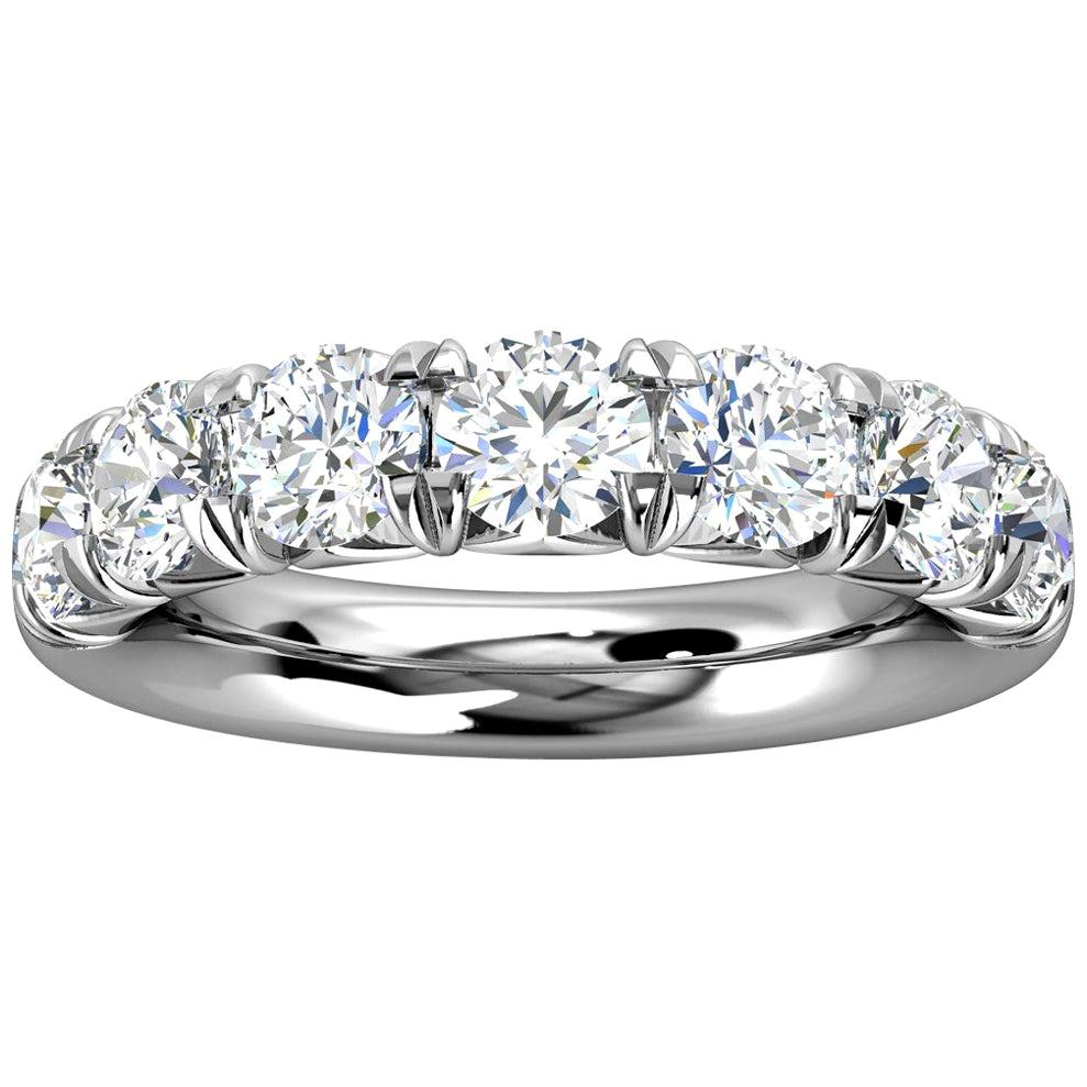 For Sale:  18k White Gold Voyage French Pave Diamond Ring '2 Ct. Tw'