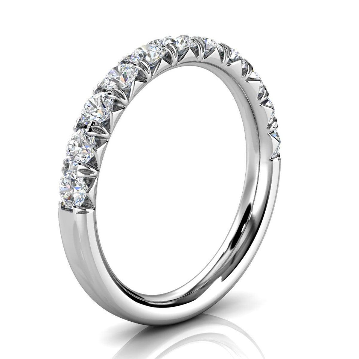 For Sale:  18k White Gold Voyage French Pave Diamond Ring '3/4 Ct. tw' 2