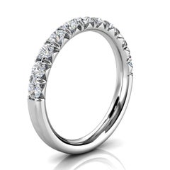 18k White Gold Voyage French Pave Diamond Ring '3/4 Ct. tw'