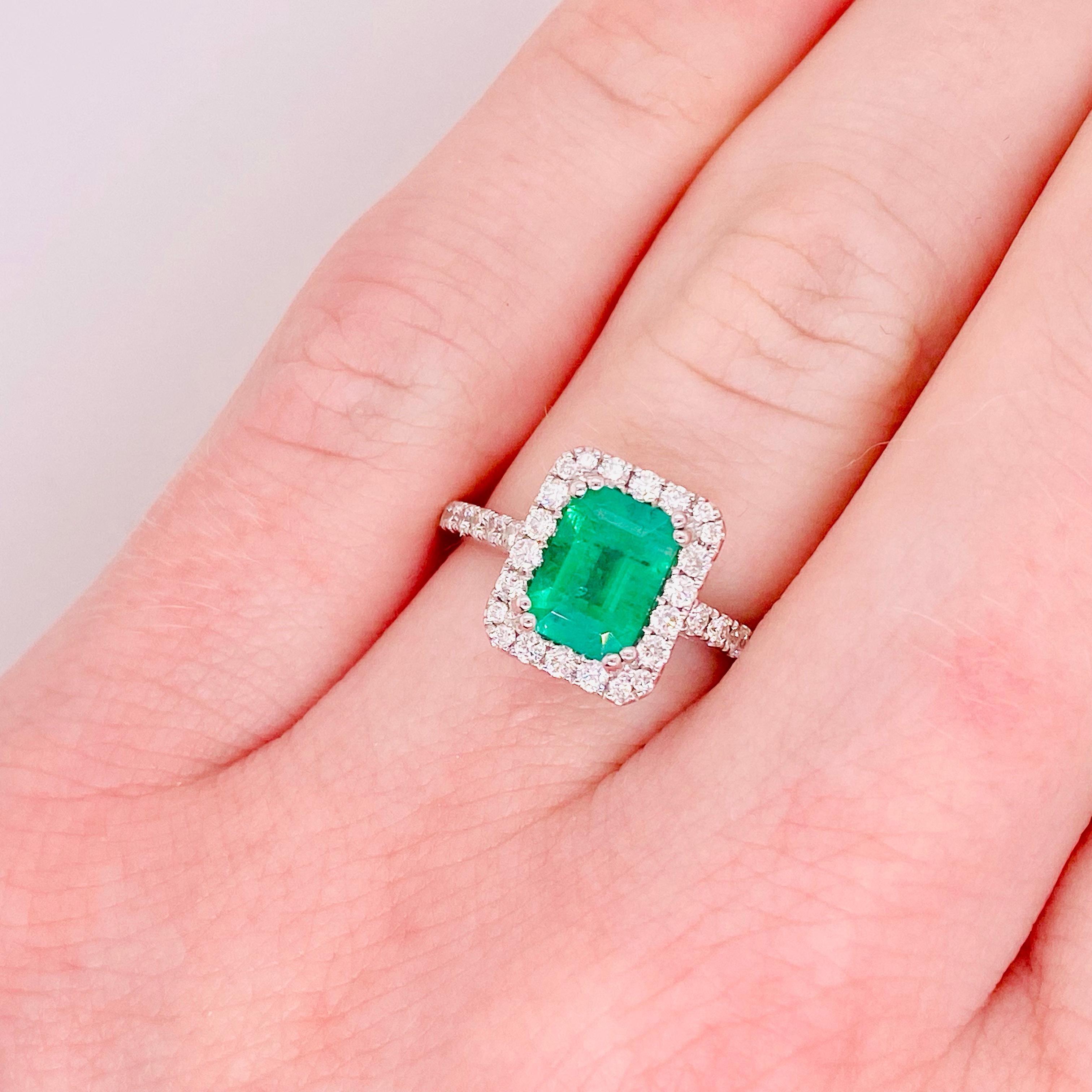 Emerald and Diamond Engagement Ring

The emerald gemstone represents the 