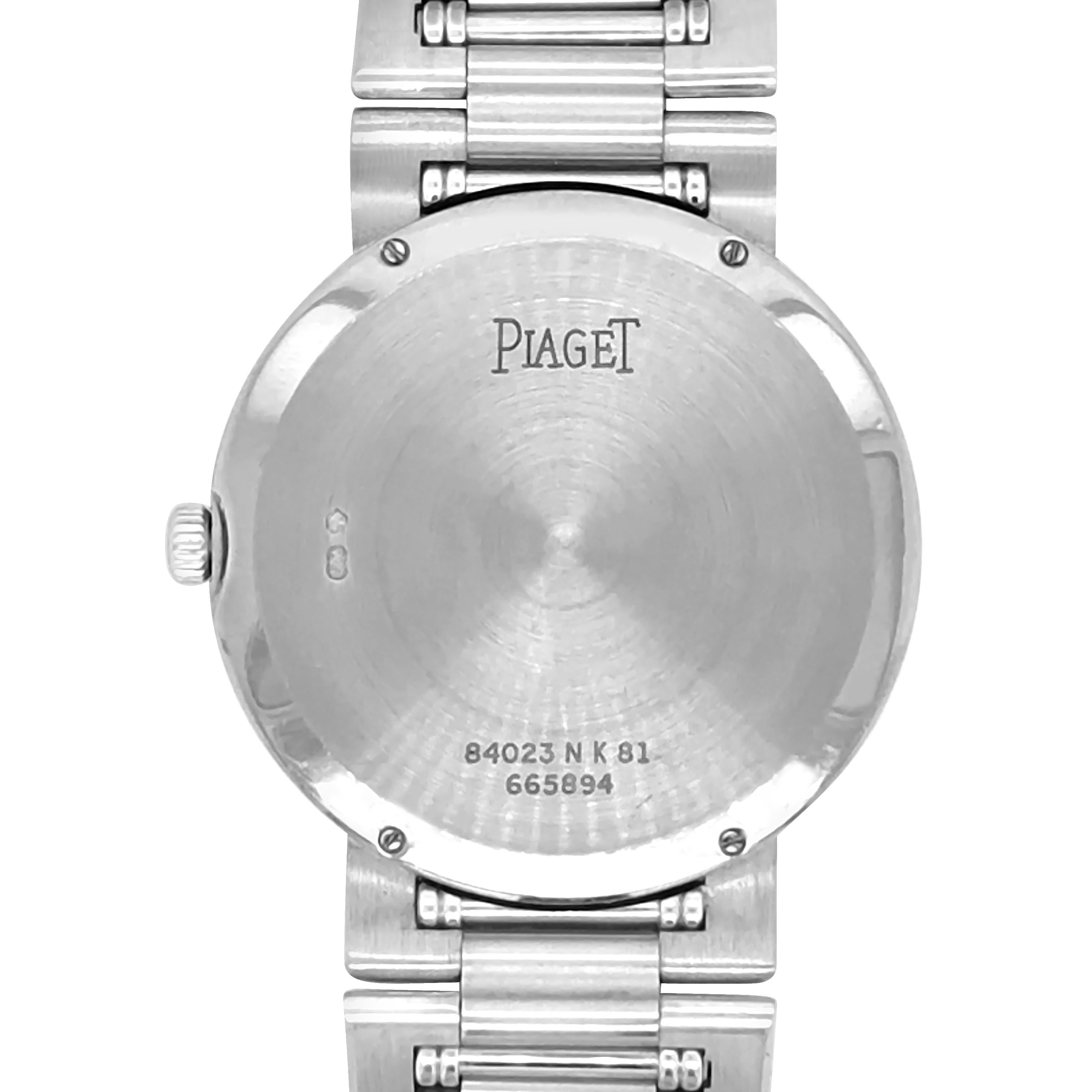 Women's or Men's 18 Karat White Gold Watch, Piaget