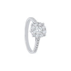 Bague de mariage en or blanc 18 carats avec diamants