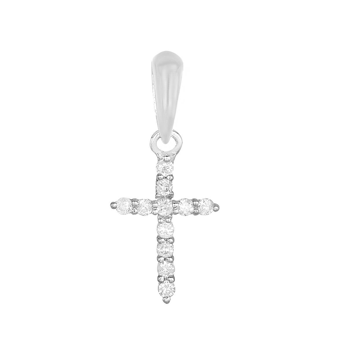 diamond gold platinum Cross Pendant For Sale at 1stDibs