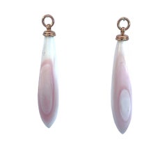 18k White Gold White Pearl Studs with modular 18k Rose Gold Conch Jackets