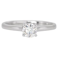 18K White Gold with 0.31ct D-Grade Diamond Solitaire Ring